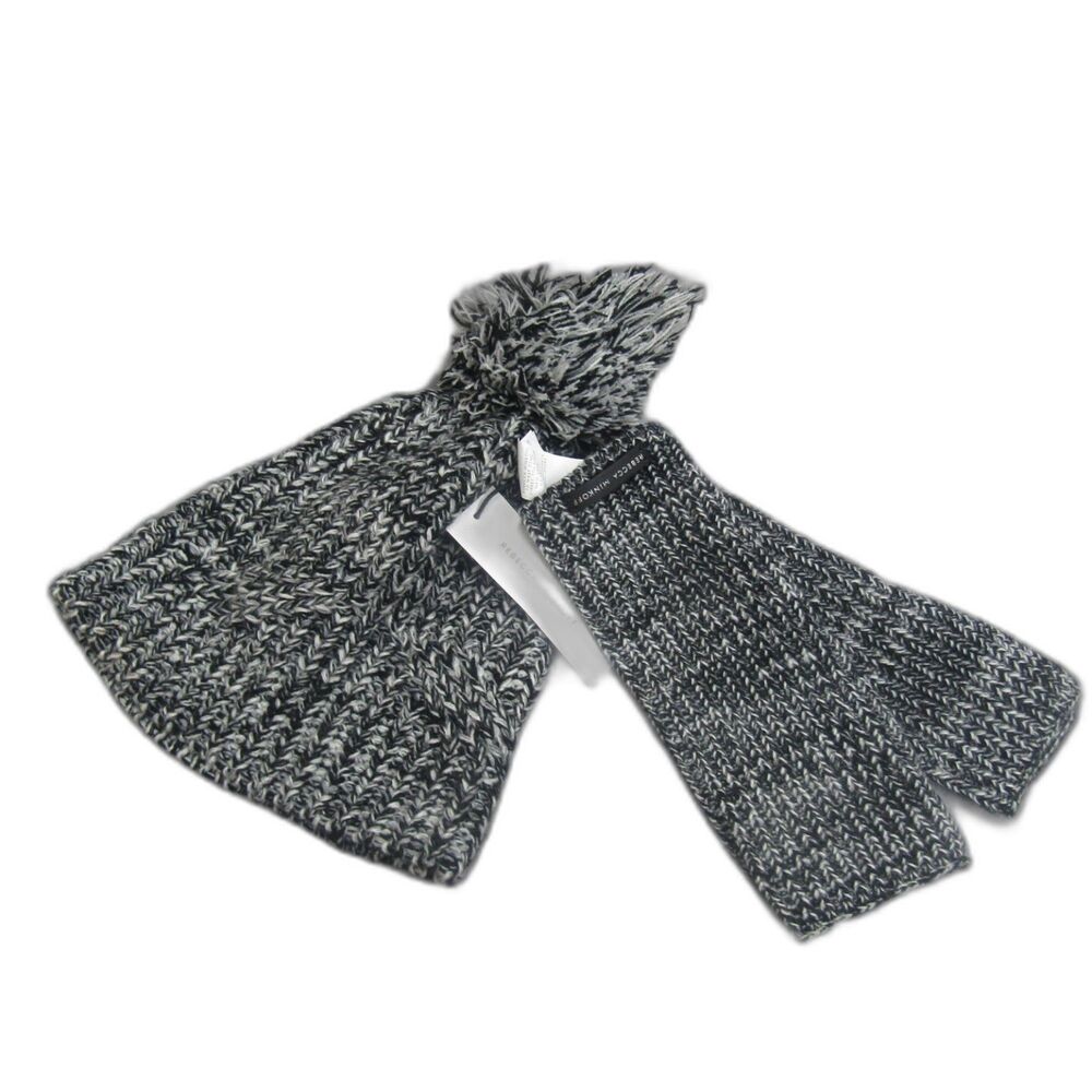 Rebecca Minkoff Womens Hat & Arm Warmers Black One Size